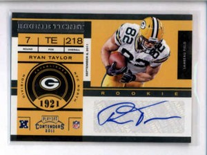 RYAN TAYLOR 2012 PLAYOFF CONTENDERS ROOKIE TICKET AUTOGRAPH AUTO AJ9800