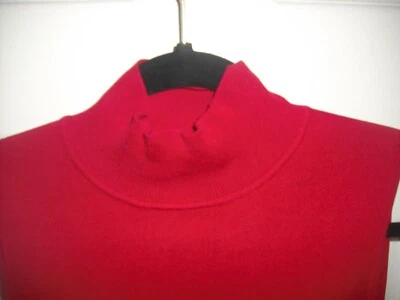 Топ безрукавка Chico's размер 1 женский средний красный водолазка ребристый эластичный - Изображение 1 из 4