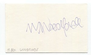 Mark Woodforde Signed 3x5 Index Card Autographed Tennis Signature