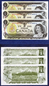 38BC) 3 CONSECUTIVE_UNC__1973 $1 DOLLAR NOTE__BFH7185914_15_16__SEQUENTIAL... - Picture 1 of 1