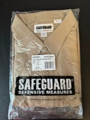Safeguard Security Police Uniform Duty Shirt Tan 3xl Regular Short Sleeve NIP - Image 1 of 4