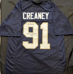 Maglietta da combattimento Mike Creaney Notre Dame firmata irlandese stile retrò ~ JSA - Foto 1 di 5