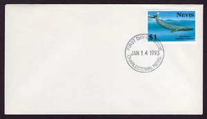 FAUNA BLUE WHALE MARINE LIFE 1993 NEVIS FDC - Picture 1 of 1