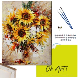 Oh Art! Blumenstrauß 40x50Leinwand Malen nach Zahlen Erwachsene mit Rahmen OhArt - Bild 1 von 10