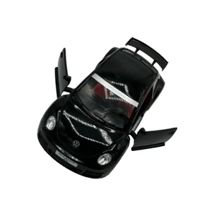 Volkswagen VW Bug Beetle RSI Black Pull Back Diecast Toy Red Interior 1/32 5" - Picture 1 of 8