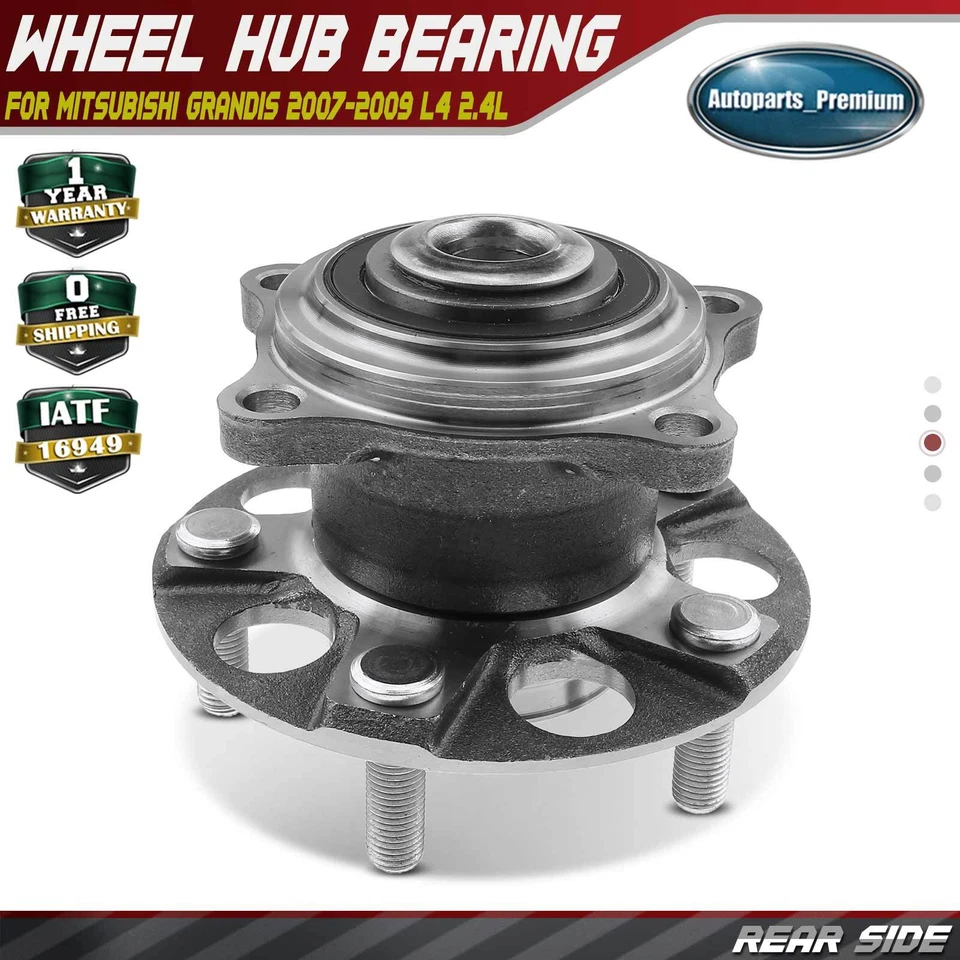 Conjunto de cojinete de cubo de rueda trasero derecho/derecho para Mitsubishi Grandis 2007-2009 L4 2,4 L Foto 1 de 4