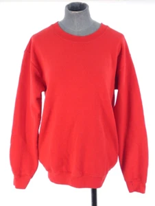 Red Sweatshirt Heavy Blend GILDAN Crew Neck Long Sleeved Unisex size S - Picture 1 of 13