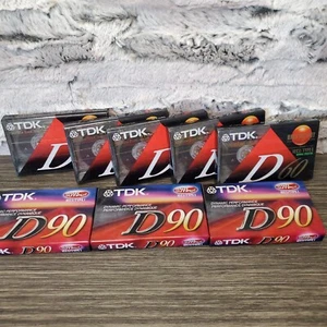 8 Pc. TDK D60/D90 High Output 60-90 Min Blank Cassette Tapes Type 1 Normal Bias - Picture 1 of 7