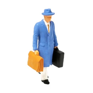 Figura pintada 1:64 mini modelo miniatura resina diorama arena azul trajes hombre juguete - Imagen 1 de 1