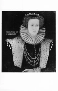 Postcard Hardwick Hall Derbyshire Bess of Hardwick RPPC - Picture 1 of 2