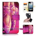 ( For Iphone 5 / 5s ) Wallet Flip Case Cover Aj40747 Ballet Shoe