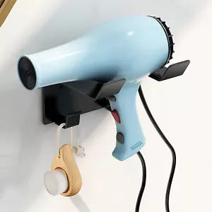 Waterproof Hair Dryer Rack Bracket Universal Stand Wall Mount Holder Strong - Picture 1 of 12