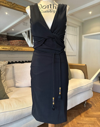 Abito Gucci vintage nero con bellissimi dettagli colore oro taglia media