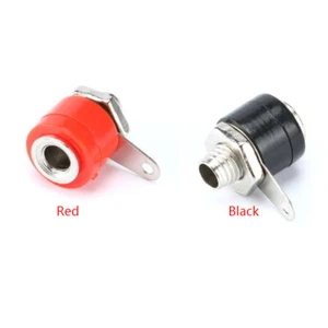 Conector de altavoz hembra rojo negro 6A/125AC nuevo - Imagen 1 de 5