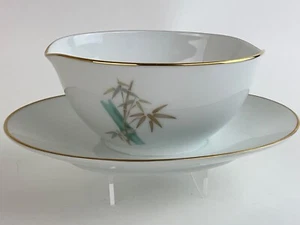 Noritake Oriental 6341 Japan Goldrand Sauciere angesetzter Unterteller  - Bild 1 von 5