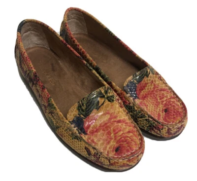 Mocasín de cuero plano tropical floral 6M multicolor Aerosoles Nu Day para mujer nuevo sin caja  Foto 1 de 4