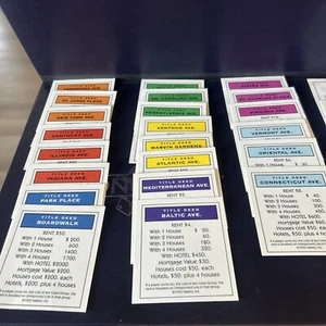 Monopoly Ersatz komplett 28 Eigentumsurkundenkarten nur 1995 Deluxe Edition - Bild 1 von 2