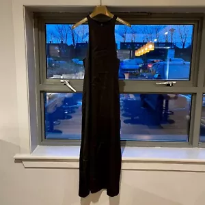 Maxi Vestido Bazilika Negro Seda - Nuevo con Etiqueta, Talla S (Reino Unido 6-8) - Imagen 1 de 11