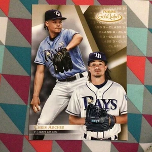 Chris Archer #92 Strahlen Klasse 3 Version 06/10 hergestellt 2018 Topps Gold Etikett 5x7 - Bild 1 von 2