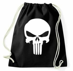 Punisher Gym Bag Logo Skull Skull Sports Bag Backpack Sign - Picture 1 of 6