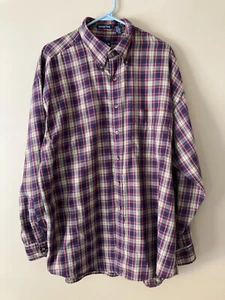 Camisa Gant Heritage Sarga Multi Azul Borgoña Tostado A Cuadros Manga Larga Abotonada XL - Imagen 1 de 4