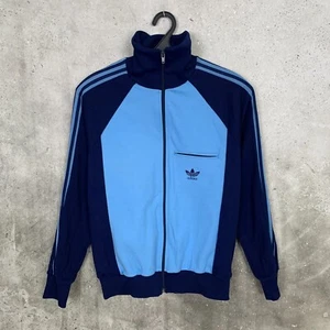 VINTAGE 1970s ADIDAS 3 STRIPED VENTEX TRACK JACKET - MADE IN FRANCE - SIZE M - Picture 1 of 8
