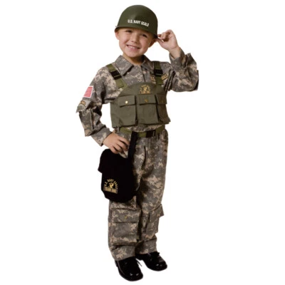 Dress Up America Army Special Forces Costume Set with Navy Seal Helmet - Image 1 of 4