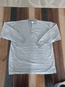 Windsor Shirt Company Mens Size L Long Sleeve Gray Shirt 3/4 Button EUC - Picture 1 of 7