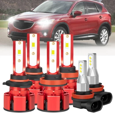 Kit de bombillas LED haz alto/bajo + luz antiniebla para Mazda CX-5 2013-2016 Foto 1 de 4