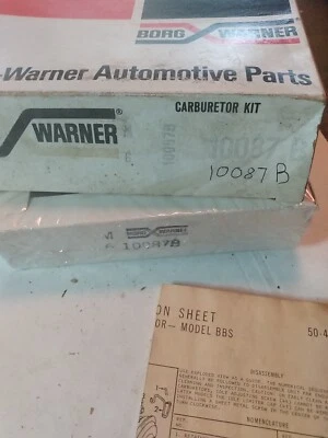 1960 a 1969 Plymouth Carter 1 barril BBs kit de carburador Canadian Dart Valiant Foto 1 de 4