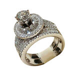 2pcs/set Wedding Ring Cubic Zirconia Eye-catching Cubic Zirconia Ring Durable