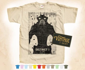 Black Print DISTRICT 9 vol.3 T-SHIRT Tee Vintage Poster 12 Colors S-5XL - Picture 1 of 4