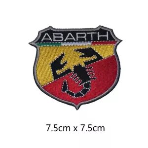 Logotipo Abarth Scorpion Parche Bordado Coser Plancha en Parches Transferencia Ropa Vaqueros - Imagen 1 de 3