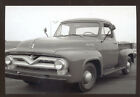 REAL PHOTO 1955 FORD F100 PICKUP TRUCK CAR DEALER ADVERTISING POSTCARD COPY
