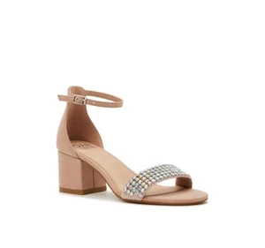 Madden NYC Women's Block Heel City Sandal Size 6 Blush - Picture 1 of 7