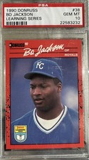 1990 DONRUSS #38 BO JACKSON LEARNING SERIES PSA 10 ROYALS *SET BREAK