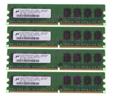 Micron DDR2 RAM 8 GB 4X 2 GB PC2-5300  667Mhz 240pin PC5300 DIMM Desktop Memory - Image 1 of 4