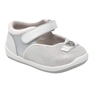 SCARPE BALLERINA CASUAL BIMBA MAYORAL 41240 PELLE BIANCO ORIGINALE PE 2021 - Picture 1 of 4