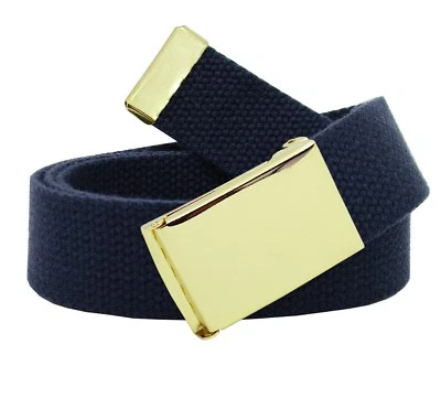 Build A Belt Masculino Dourado Flip Top 1,25" Fivela Larga com Cinto de Lona - Imagem 1 de 4