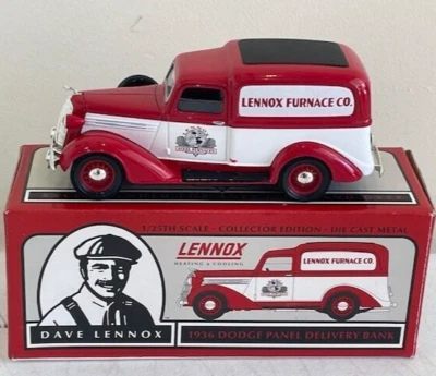 SpecCast Liberty Classics Lennox Furnace Co 1936 Dodge Panel Truck Bank 1/25 NUEVO Foto 1 de 4