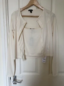 Boohoo Crop Top And Matching Cardigan Size 12 BNWT - Picture 1 of 4