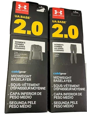 Under Armour 2.0 Base Layer Set NWT Sz XL Coldgear Womens UA Top/ Pant Midweight - Image 1 of 4