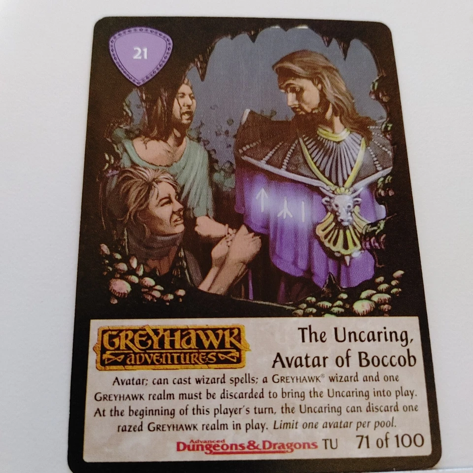 THE UNCARING, AVATAR OF BOCCOB --- SPELLFIRE CCG --- UNDERDARK --- NM - Image 1 of 1