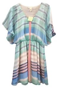 Anthropologie Meadow Rue Decatur Striped Chiffon Dress New NWT Sz.S  - Picture 1 of 3