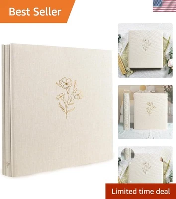 Photo Album 4x6 500 Photos Linen Cover Family Wedding Travel Memory Book - Image 1 of 4