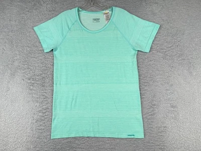 Patagonia Shirt Women Large Blue Short Sleeve Crew Neck Polyester Blend Gatewood - Изображение 1 из 4