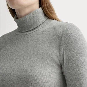 Everlane The Luxe Rib Rollkragen Grau Damen L - Bild 1 von 13