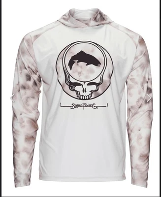 Simms Grateful Dead Solartech Hoody LIMITED EDITION 3XL Steal Your Face Cloud - Image 1 of 4