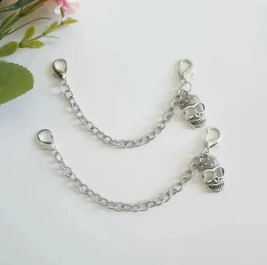 2pcs Skull Head Pendant Shoe Chain, Shoe Charm Halloween Decoration  - Picture 1 of 5