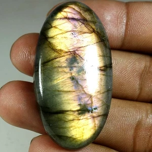 Piedras preciosas cabujón ovalado multi labradorita 100 % naturales 98,45 quilates 26x 40x 09mm - Imagen 1 de 3